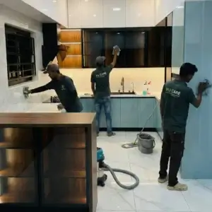 Kitchen Cleaning with Bathroom